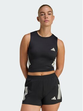 adidas adidas Koszulka techniczna adi365 Iconic Running Crop Czarny Fitted Fit