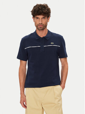 Lacoste Lacoste Тениска с яка и копчета PH9863 Тъмносин Regular Fit