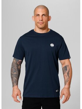 PITBULL PITBULL T-Shirt Koszulka Small Logo L Granatowy Regular Fit