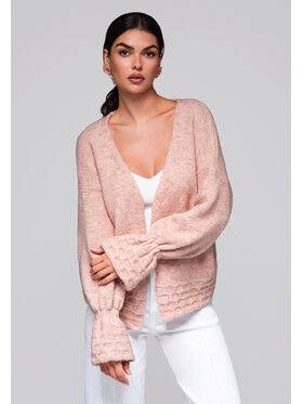 Ombre Ombre Kardigan LW-SWCD-0103 Różowy Regular Fit