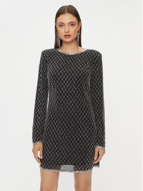 Patrizia Pepe Patrizia Pepe Koktejlové šaty 2A2619/A336-K450 Čierna Regular Fit