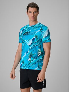 4F 4F T-shirt CATCH THE WAVE Azzurro chiaro Regular Fit