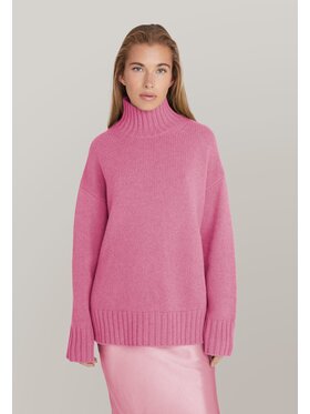 Style Republic Style Republic Golf Sweter o kroju oversize typu boxy, z mieszanki kaszmiru i wełny Różowy Boxy Fit
