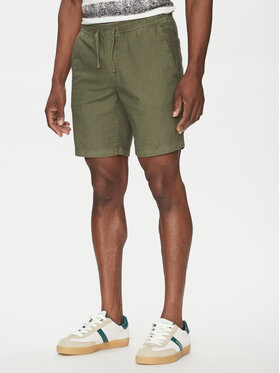 INDICODE INDICODE Шорти от плат Wamo 70-728 Зелен Slim Fit
