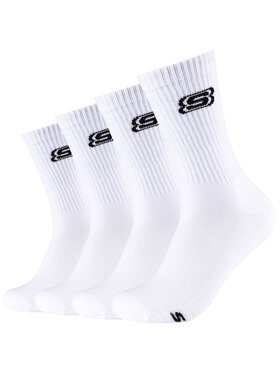 Skechers Skechers Calzini lunghi Skechers 2pk Tennis Cushioned Socks Bianco