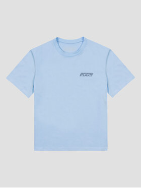 2005 2005 Tričko basic Modrá Oversize