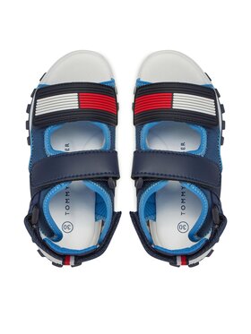 Tommy Hilfiger Sandali Flag Velcro Sandal T3B2-33434-1591 M Mornarsko Modra