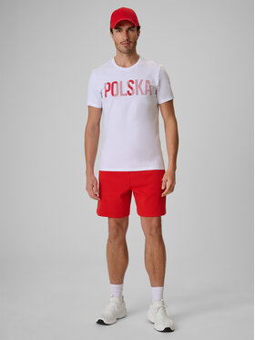 4F 4F Szorty sportowe STREFA KIBICA Czerwony Regular Fit