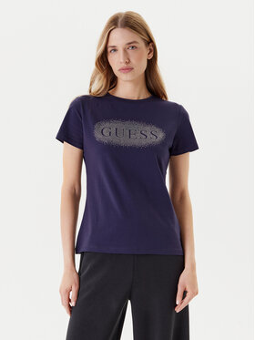 Guess Guess Marškinėliai V5YI08 J1314 Tamsiai mėlyna Regular Fit