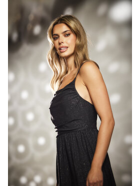 Awama Awama Sukienka wieczorowa A696 Czarny Basic Fit