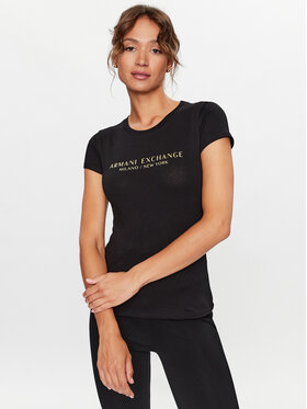 Armani Exchange Armani Exchange T-shirt 8NYTAB YJG3Z 52AK Crna Regular Fit