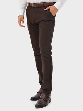 Evenemen Evenemen Chinosy Borgo Brązowy Slim Fit