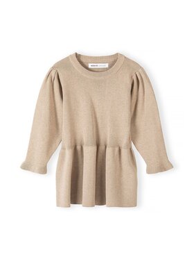 minoti minoti Sukienka dzianinowa 32KNIT106 Beżowy Regular Fit