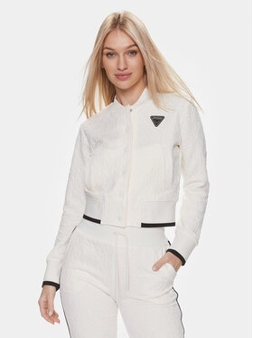 Guess Guess Mikina Cheri Baseball V4RQ07 KBSL0 Bílá Regular Fit