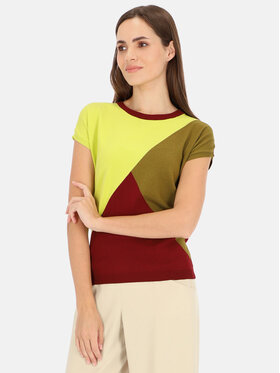 Potis & Verso Potis & Verso Bluzka Karolina Żółty Slim Fit