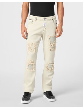 PHILIPP PLEIN PHILIPP PLEIN Džínsy 23233 Béžová Skinny Fit
