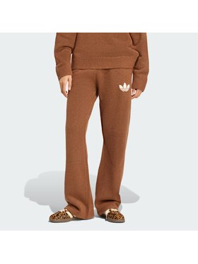 adidas adidas Spodnie materiałowe 156497 Brązowy Regular Fit
