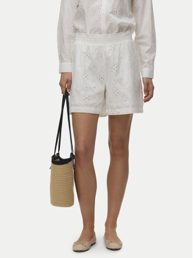 Vero Moda Vero Moda Kratke hlače iz tkanine Eliza 10346709 Bela Regular Fit