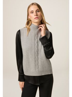Oltre Oltre Sweter M317J005055N013 Szary Regular Fit