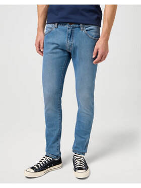 Wrangler Wrangler Spodnie materiałowe BRYSON Niebieski Skinny Fit