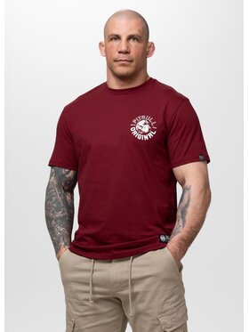 PITBULL PITBULL T-Shirt DOG SD Bordowy Regular Fit