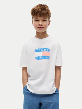 Tommy Hilfiger Tommy Hilfiger T-shirt Graffiti KB0KB10546 Bianco Regular Fit