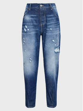 Please Please Jeans hlače P0TAAUDW5W Modra Baggy Fit