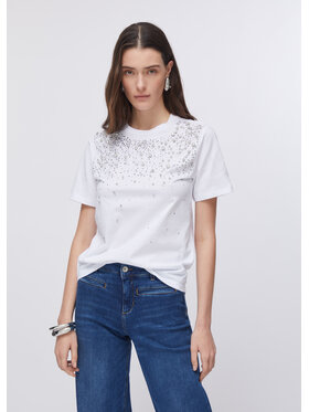 Liu Jo Liu Jo T-Shirt CA6193J386811111 Biały Regular Fit