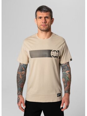 PITBULL PITBULL T-Shirt Koszulka Beżowy Regular Fit