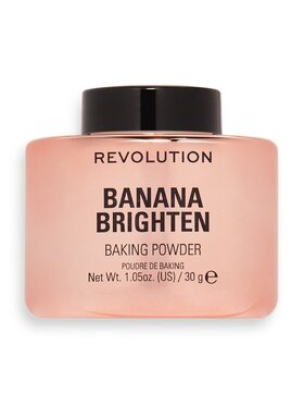 Makeup Revolution Makeup Revolution Baking Powder rozświetlający sypki puder do twarzy Banana Brighten 30g Puder czarny