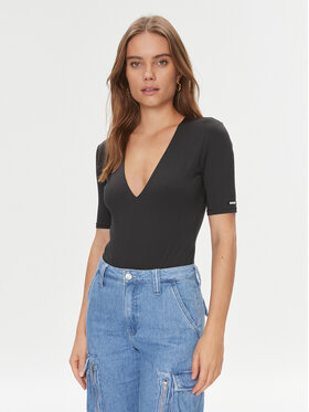 Guess Guess Боді Chia V3BP23 KC450 Чорний Slim Fit