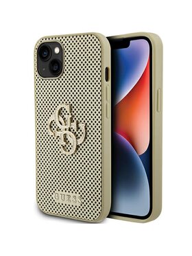 Guess Guess Etui na telefon iPhone 15 Złoty