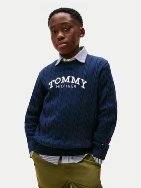 Tommy Hilfiger Tommy Hilfiger Svetr KG0KG08953 Tmavomodrá Regular Fit