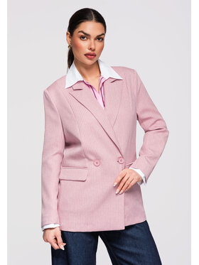 Ombre Ombre Marynarka OW-BLZB-0113 Różowy jasny Slim Fit