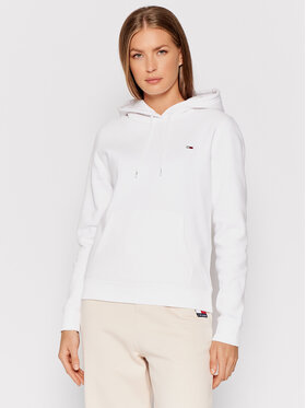 Tommy Jeans Tommy Jeans Majica dugih rukava Fleece Hoodie DW0DW09228 Bijela Regular Fit