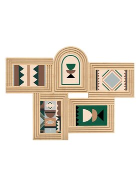 MIAhome MIAhome Ramka na zdjęcia Multiramka na 6 zdjęć Olivia 57x41,2 cm Brązowy