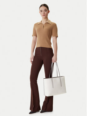 Calvin Klein Calvin Klein Soma Foil Logo Tote W/Pouch LV04F3274G Balts