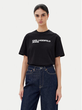KARL LAGERFELD KARL LAGERFELD Tričko A1W17005 Čierna Relaxed Fit