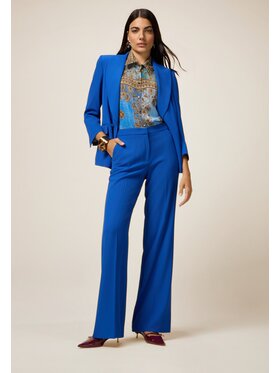 Oltre Oltre Spodnie materiałowe P074R008998N024 Niebieski Baggy Fit