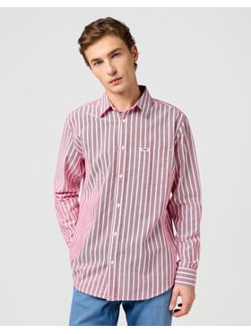 Wrangler Wrangler Koszula ONE POCKET SHIRT Czerwony Regular Fit