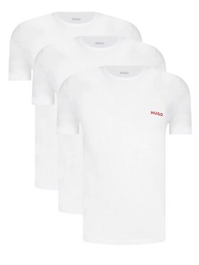 HUGO HUGO Komplet 3 t-shirtów 50493972 100 Biały Regular Fit