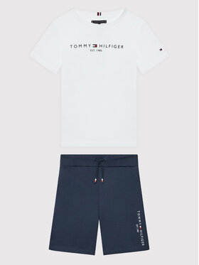 Tommy Hilfiger Tommy Hilfiger Set tricou și pantaloni scurți sport Essential Summer KB0KB07436 Bleumarin Regular Fit