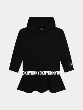 DKNY DKNY Rochie tricotată D32905 D Negru Regular Fit