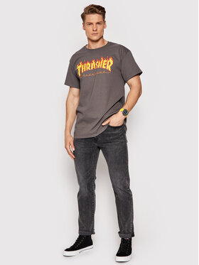 Thrasher T-shirt Flame Siva Regular Fit