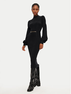 TWINSET TWINSET Trikotažinė suknelė 242TP3591 Juoda Slim Fit