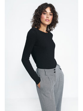 NIFE NIFE Bluzka B157 Czarny Classic Fit