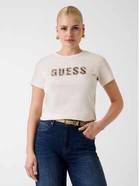 Guess Guess T-Shirt 183424 Beżowy Classic Fit