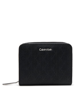 Calvin Klein Calvin Klein Portafoglio piccolo da donna Ck Must Medium Zip Around_Mono K60K612942 Nero