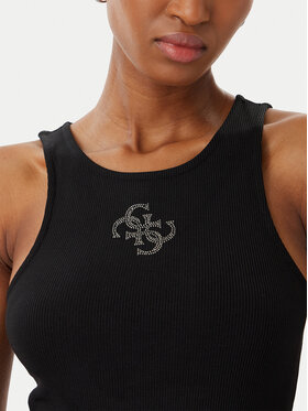 Guess Guess Top W6RP39 KD092 Schwarz Regular Fit