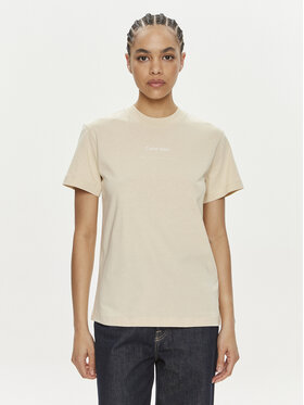 Calvin Klein Calvin Klein Tričko Multi Logo K20K207215 Béžová Regular Fit